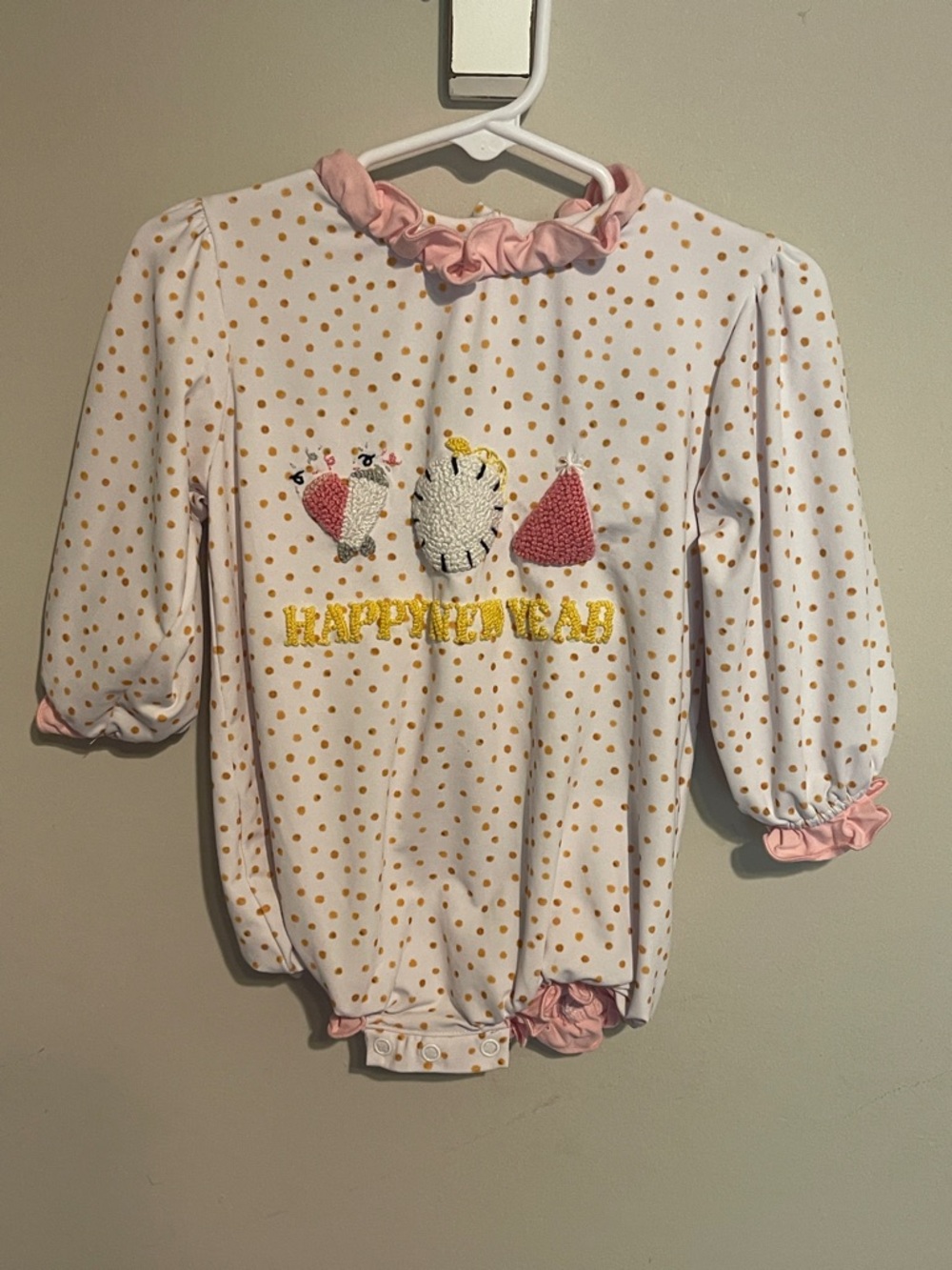 Sweet Peach girls New Year outfit 12 month